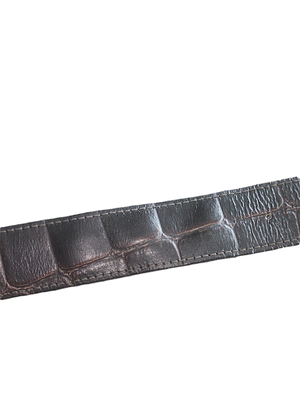 Vintage Omega Italian Croco Leather Brown Fashion Belt Large Style 4731 - Picture 4 of 7